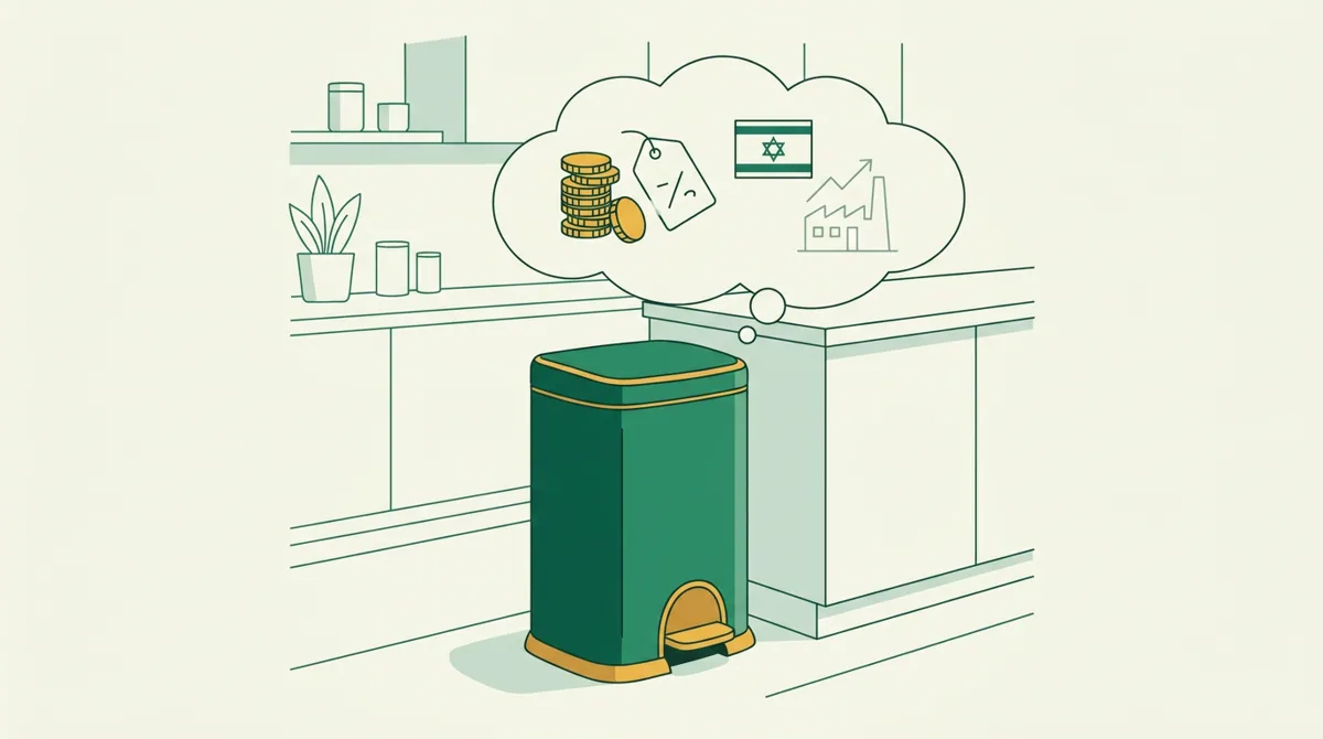 כמה עולה פח אשפה למטבח ומדוע עדיף לקנות מוצר כחול לבן?
