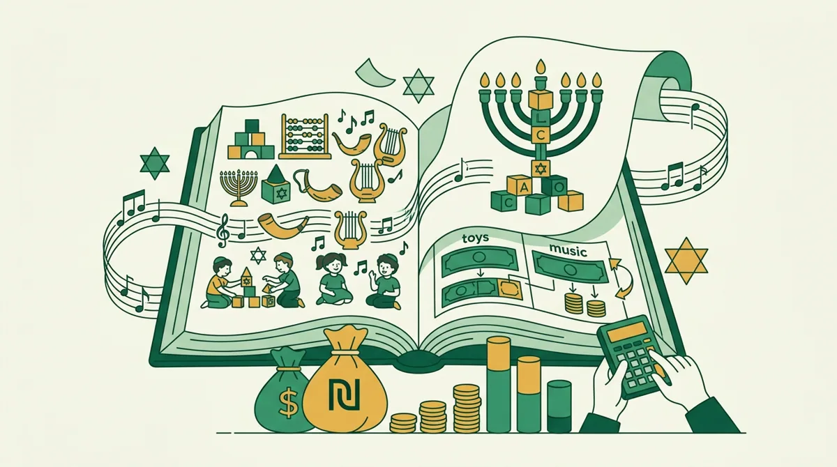 כמה עולה לצייד גן יהודי בצעצועי התפתחות וניגונים ואיך לבנות תקציב כיתה חכם?